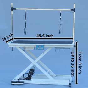 super Deluxe electric pet grooming table, 110V/220V professional groomer recommend height adjust from 8 up to 36inch