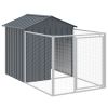 Dog House with Roof Anthracite 46.1"x480.7"x48.4" Galvanized Steel