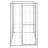 Outdoor Dog Kennel Galvanized Steel 43.3"x86.6"x70.9"