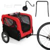 2-in-1 Pet Bike Trailer And Stroller with Canopy Bicycle Carrier Bicycle Cargo Wagon Trailer