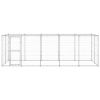 Outdoor Dog Kennel Galvanized Steel 130.2 ft²