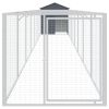 Dog House with Roof Anthracite 46.1"x320.1"x48.4" Galvanized Steel