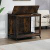 Wood Dog Crate Furniture, End Table Designed Dog Kennel 38.3"L X 23.4"W X 32"H