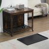 Wood Dog Crate Furniture, End Table Designed Dog Kennel 38.3"L X 23.4"W X 32"H