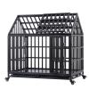 Heavy Duty Dog Cage pet Crate with Roof