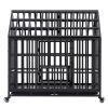 Heavy Duty Dog Cage pet Crate with Roof