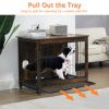 Wood Dog Crate Furniture, End Table Designed Dog Kennel 38.3"L X 23.4"W X 32"H