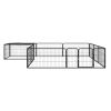 12-Panel Dog Playpen Black 39.4"x19.7" Powder-coated Steel