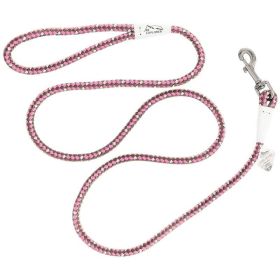 K9 Explorer Reflective Braided Rope Snap Leash - Rosebud - 6' Lead