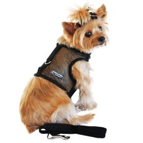 Cool Mesh Dog Harness (Color: Solid Black, size: X-Small)