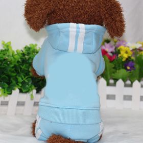 Pet four-legged clothes, Hoodie (Color: Light Blue)